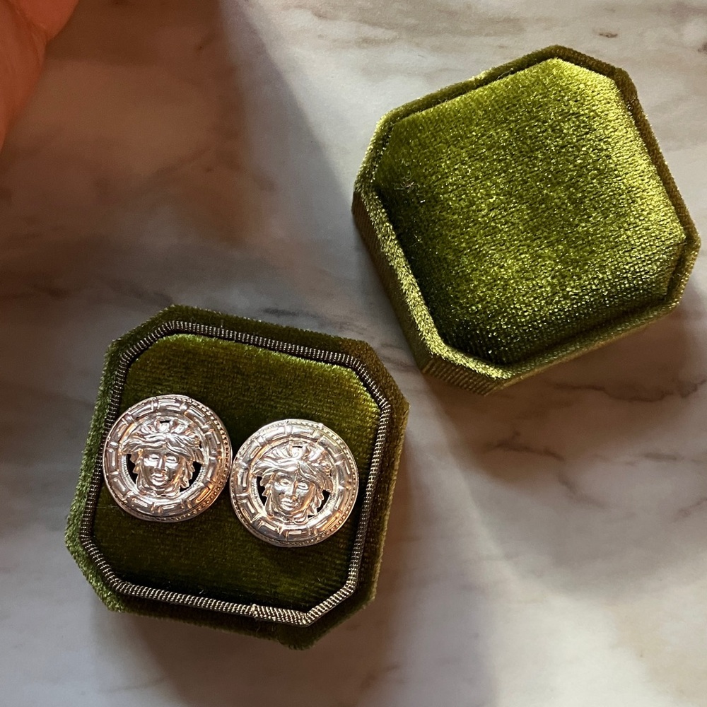 Versace Medusa Sterling earrings, by Italian designer H.W. "BURDICK" CO